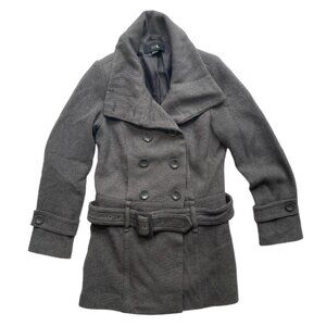 Forever 21 Women's Double Breast Buttons Pea Coat with belt, Size M, Pre-owned
